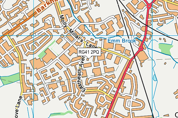 RG41 2PQ map - OS VectorMap District (Ordnance Survey) RG41 2PQ map - OS VectorMap District (Ordnance Survey)