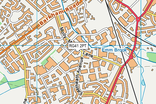 RG41 2PT map - OS VectorMap District (Ordnance Survey) RG41 2PT map - OS VectorMap District (Ordnance Survey)