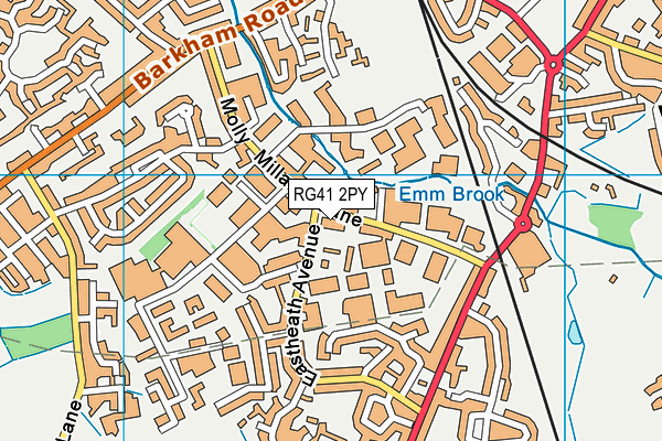 RG41 2PY map - OS VectorMap District (Ordnance Survey) RG41 2PY map - OS VectorMap District (Ordnance Survey)