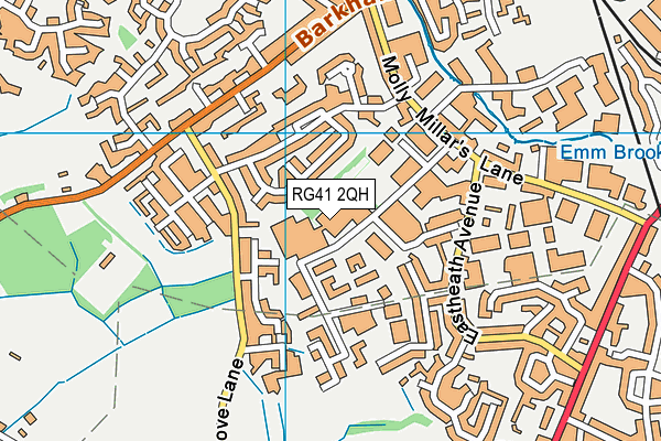 RG41 2QH map - OS VectorMap District (Ordnance Survey) RG41 2QH map - OS VectorMap District (Ordnance Survey)
