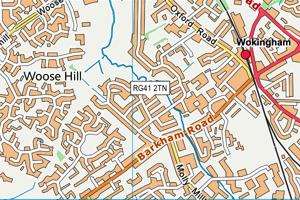 RG41 2TN map - OS VectorMap District (Ordnance Survey) RG41 2TN map - OS VectorMap District (Ordnance Survey)