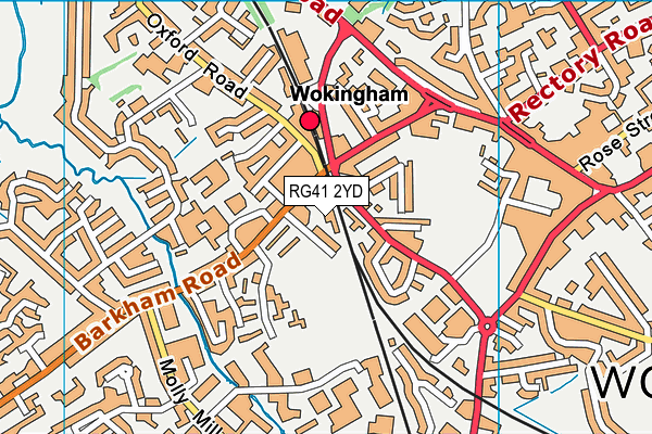 RG41 2YD map - OS VectorMap District (Ordnance Survey) RG41 2YD map - OS VectorMap District (Ordnance Survey)