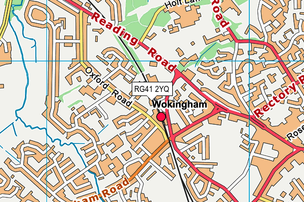 RG41 2YQ map - OS VectorMap District (Ordnance Survey) RG41 2YQ map - OS VectorMap District (Ordnance Survey)
