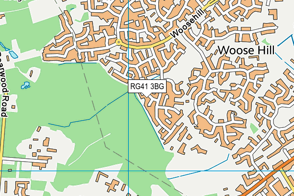RG41 3BG map - OS VectorMap District (Ordnance Survey) RG41 3BG map - OS VectorMap District (Ordnance Survey)