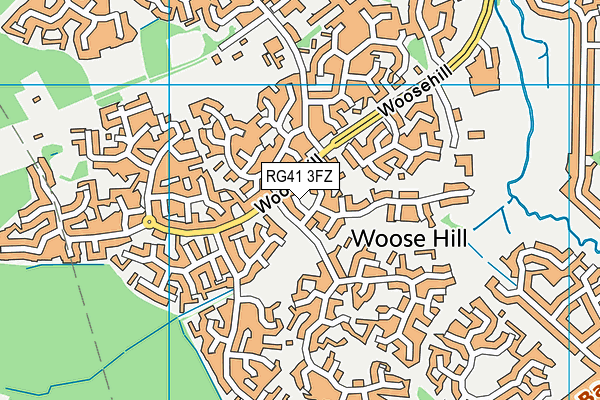 RG41 3FZ map - OS VectorMap District (Ordnance Survey) RG41 3FZ map - OS VectorMap District (Ordnance Survey)