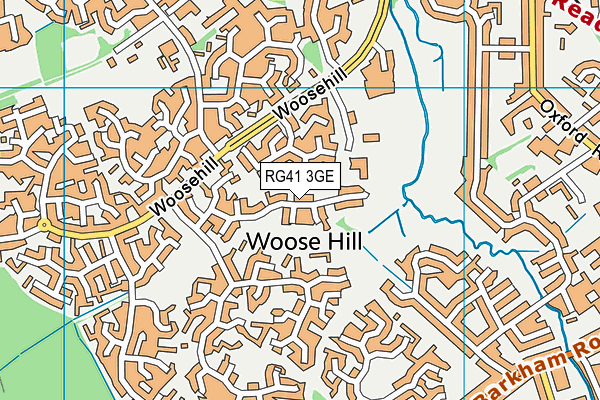 RG41 3GE map - OS VectorMap District (Ordnance Survey) RG41 3GE map - OS VectorMap District (Ordnance Survey)