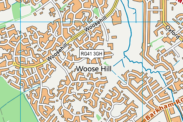RG41 3GH map - OS VectorMap District (Ordnance Survey) RG41 3GH map - OS VectorMap District (Ordnance Survey)
