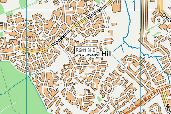 RG41 3HE map - OS VectorMap District (Ordnance Survey) RG41 3HE map - OS VectorMap District (Ordnance Survey)