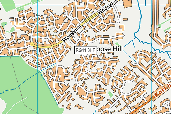 RG41 3HF map - OS VectorMap District (Ordnance Survey) RG41 3HF map - OS VectorMap District (Ordnance Survey)