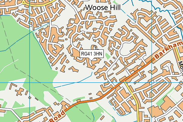 RG41 3HN map - OS VectorMap District (Ordnance Survey) RG41 3HN map - OS VectorMap District (Ordnance Survey)