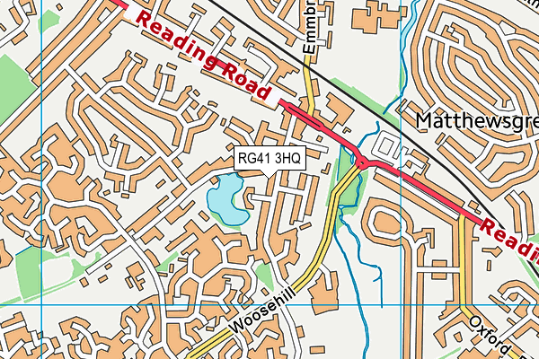 RG41 3HQ map - OS VectorMap District (Ordnance Survey) RG41 3HQ map - OS VectorMap District (Ordnance Survey)