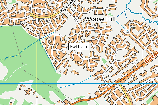RG41 3HY map - OS VectorMap District (Ordnance Survey) RG41 3HY map - OS VectorMap District (Ordnance Survey)