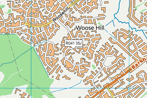 RG41 3SJ map - OS VectorMap District (Ordnance Survey) RG41 3SJ map - OS VectorMap District (Ordnance Survey)