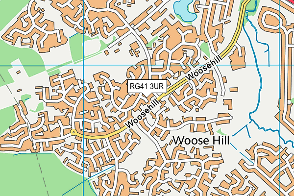 RG41 3UR map - OS VectorMap District (Ordnance Survey) RG41 3UR map - OS VectorMap District (Ordnance Survey)