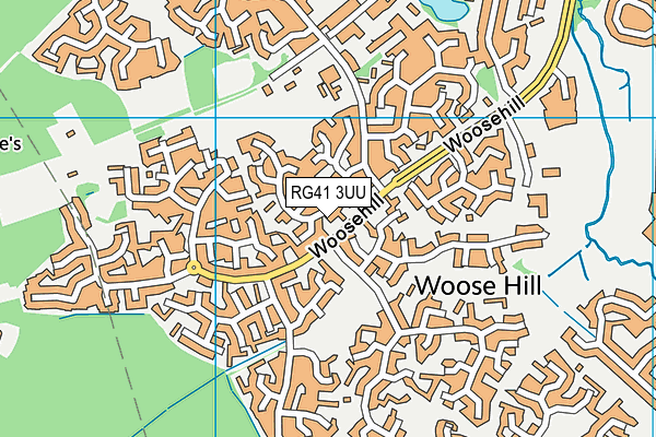 RG41 3UU map - OS VectorMap District (Ordnance Survey) RG41 3UU map - OS VectorMap District (Ordnance Survey)