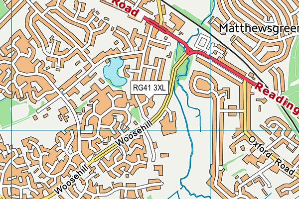 RG41 3XL map - OS VectorMap District (Ordnance Survey) RG41 3XL map - OS VectorMap District (Ordnance Survey)