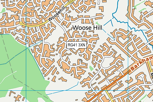 RG41 3XN map - OS VectorMap District (Ordnance Survey) RG41 3XN map - OS VectorMap District (Ordnance Survey)