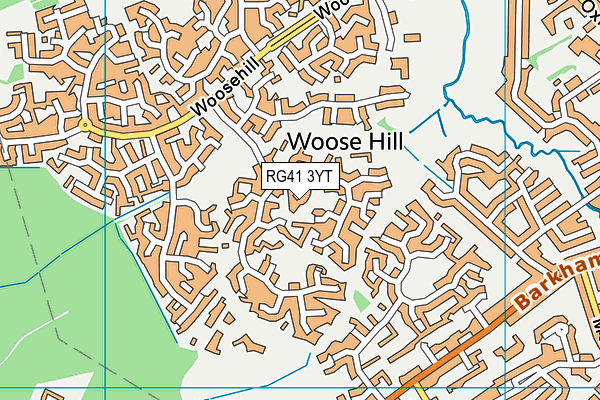 RG41 3YT map - OS VectorMap District (Ordnance Survey) RG41 3YT map - OS VectorMap District (Ordnance Survey)
