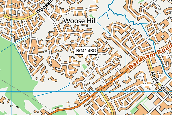 RG41 4BG map - OS VectorMap District (Ordnance Survey) RG41 4BG map - OS VectorMap District (Ordnance Survey)
