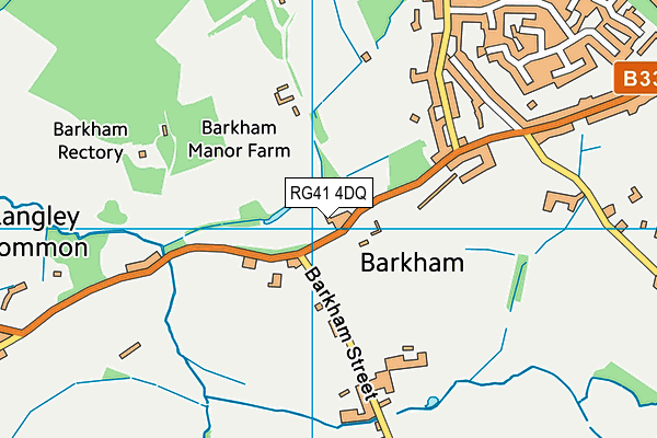 RG41 4DQ map - OS VectorMap District (Ordnance Survey) RG41 4DQ map - OS VectorMap District (Ordnance Survey)