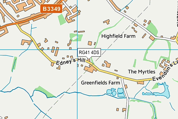 RG41 4DS map - OS VectorMap District (Ordnance Survey) RG41 4DS map - OS VectorMap District (Ordnance Survey)