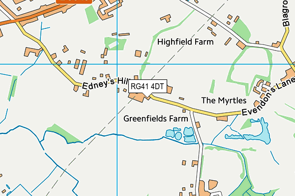 RG41 4DT map - OS VectorMap District (Ordnance Survey) RG41 4DT map - OS VectorMap District (Ordnance Survey)