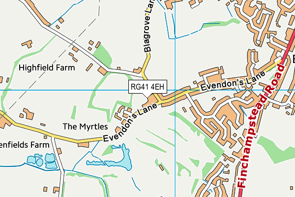 RG41 4EH map - OS VectorMap District (Ordnance Survey) RG41 4EH map - OS VectorMap District (Ordnance Survey)