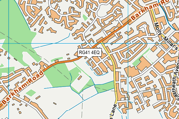 RG41 4EQ map - OS VectorMap District (Ordnance Survey) RG41 4EQ map - OS VectorMap District (Ordnance Survey)