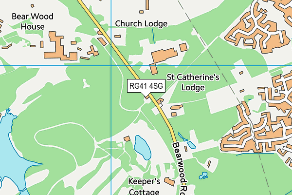 RG41 4SG map - OS VectorMap District (Ordnance Survey) RG41 4SG map - OS VectorMap District (Ordnance Survey)