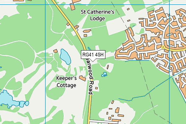 RG41 4SH map - OS VectorMap District (Ordnance Survey) RG41 4SH map - OS VectorMap District (Ordnance Survey)