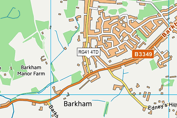 RG41 4TD map - OS VectorMap District (Ordnance Survey) RG41 4TD map - OS VectorMap District (Ordnance Survey)
