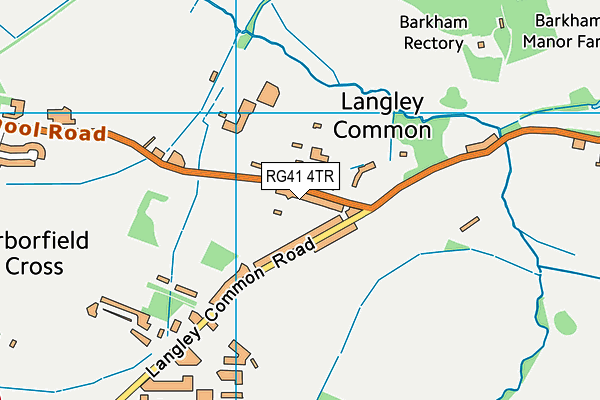 RG41 4TR map - OS VectorMap District (Ordnance Survey) RG41 4TR map - OS VectorMap District (Ordnance Survey)