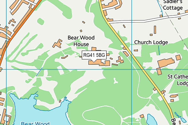 RG41 5BG map - OS VectorMap District (Ordnance Survey) RG41 5BG map - OS VectorMap District (Ordnance Survey)