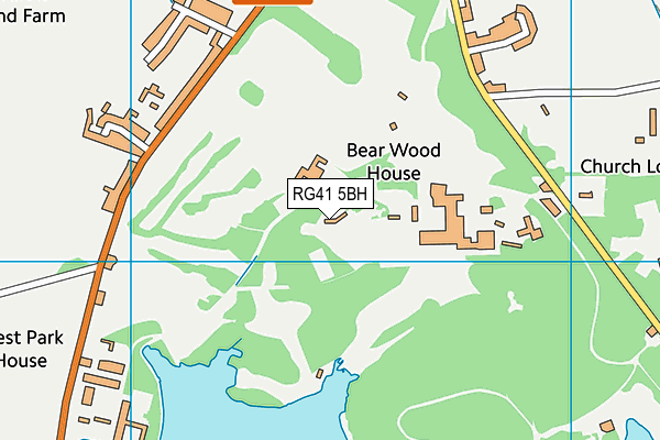 RG41 5BH map - OS VectorMap District (Ordnance Survey) RG41 5BH map - OS VectorMap District (Ordnance Survey)