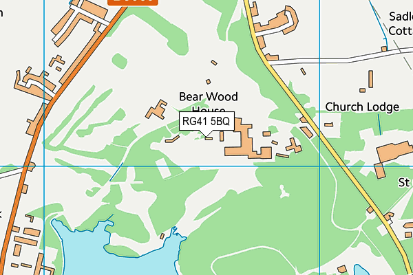 RG41 5BQ map - OS VectorMap District (Ordnance Survey) RG41 5BQ map - OS VectorMap District (Ordnance Survey)