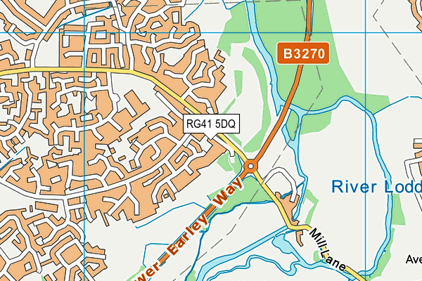 RG41 5DQ map - OS VectorMap District (Ordnance Survey) RG41 5DQ map - OS VectorMap District (Ordnance Survey)
