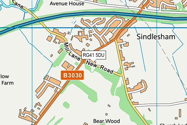 RG41 5DU map - OS VectorMap District (Ordnance Survey) RG41 5DU map - OS VectorMap District (Ordnance Survey)