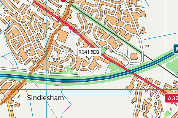 RG41 5EQ map - OS VectorMap District (Ordnance Survey) RG41 5EQ map - OS VectorMap District (Ordnance Survey)