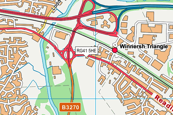 RG41 5HE map - OS VectorMap District (Ordnance Survey) RG41 5HE map - OS VectorMap District (Ordnance Survey)