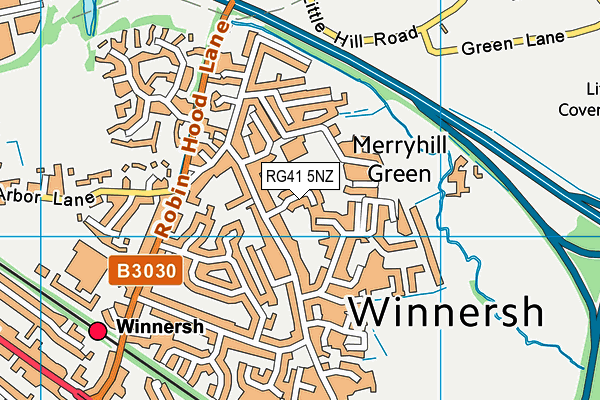 RG41 5NZ map - OS VectorMap District (Ordnance Survey) RG41 5NZ map - OS VectorMap District (Ordnance Survey)