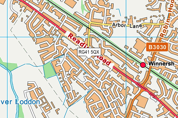 RG41 5QX map - OS VectorMap District (Ordnance Survey) RG41 5QX map - OS VectorMap District (Ordnance Survey)