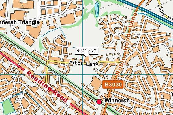 RG41 5QY map - OS VectorMap District (Ordnance Survey) RG41 5QY map - OS VectorMap District (Ordnance Survey)