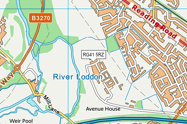 RG41 5RZ map - OS VectorMap District (Ordnance Survey) RG41 5RZ map - OS VectorMap District (Ordnance Survey)