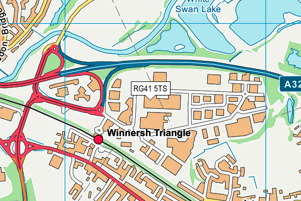 RG41 5TS map - OS VectorMap District (Ordnance Survey) RG41 5TS map - OS VectorMap District (Ordnance Survey)