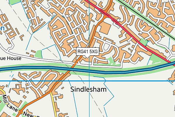 RG41 5XG map - OS VectorMap District (Ordnance Survey) RG41 5XG map - OS VectorMap District (Ordnance Survey)