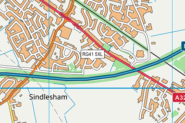 RG41 5XL map - OS VectorMap District (Ordnance Survey) RG41 5XL map - OS VectorMap District (Ordnance Survey)