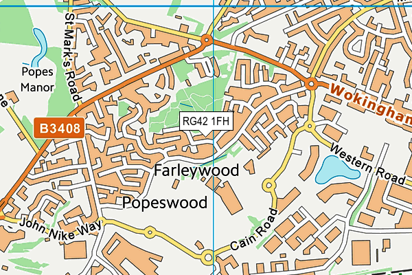 RG42 1FH map - OS VectorMap District (Ordnance Survey) RG42 1FH map - OS VectorMap District (Ordnance Survey)