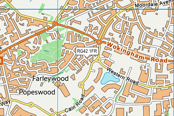 RG42 1FR map - OS VectorMap District (Ordnance Survey) RG42 1FR map - OS VectorMap District (Ordnance Survey)
