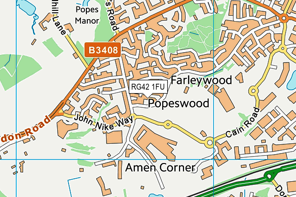 RG42 1FU map - OS VectorMap District (Ordnance Survey) RG42 1FU map - OS VectorMap District (Ordnance Survey)