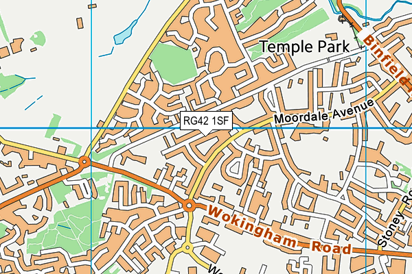 RG42 1SF map - OS VectorMap District (Ordnance Survey) RG42 1SF map - OS VectorMap District (Ordnance Survey)